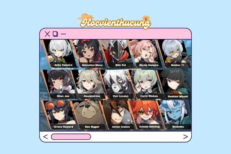 Các nhân vật trong Zenless Zone Zero: Đa dạng và cá tính